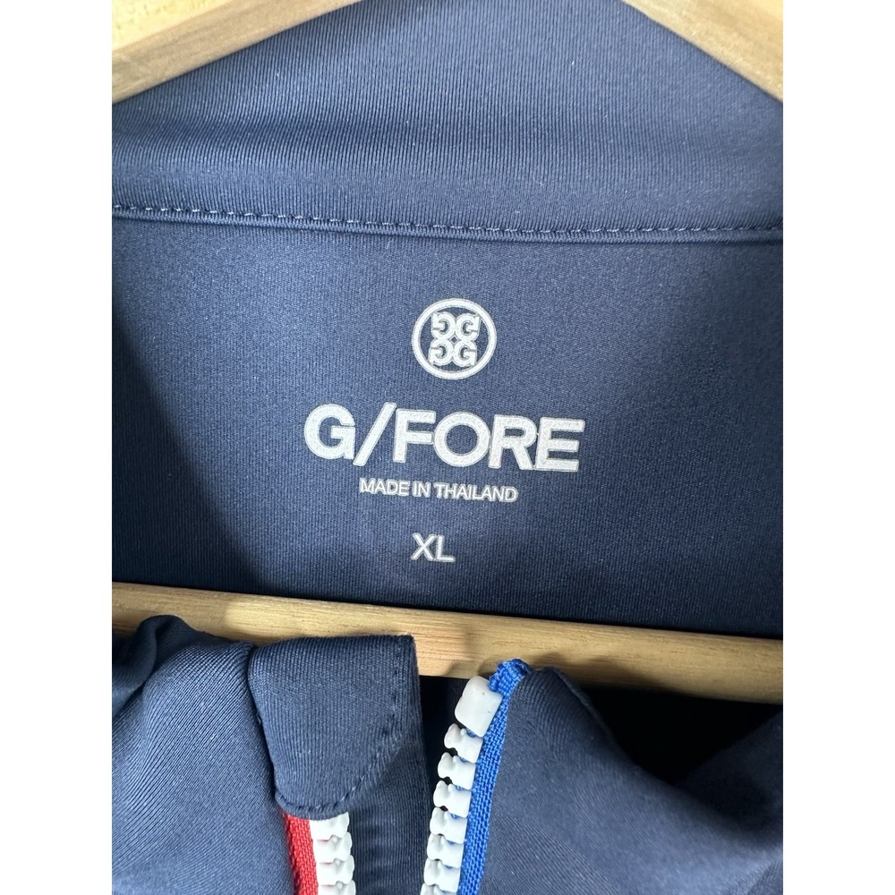 G/FORE Performance Mens XL Golf Pullover 1/4 Zip Navy Jacket - Picture 3 of 13